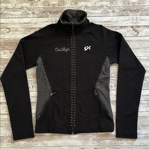 GK Gymnastics Warm Up Jacket M Customized Caitlyn Emerald City Full Zip Pockets